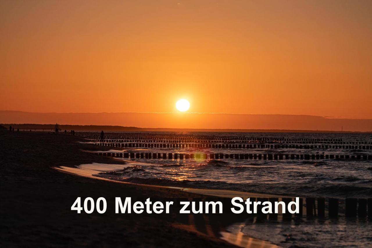 Ostseelagune Zingst, Exklusive Dhh, Strandnah, Sauna, Kamin, 3 Sz, 2 Baeder, Glasfaser, Haustierfrei, Garten Mit Suedterrasse, E-Ladesaeule, 2 Stellplaetze, Strandkorb, Fahrradschuppen, Waschmaschine, Trockner, Nichtraucher Bagian luar foto